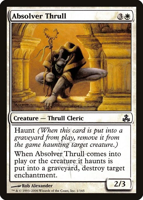 Absolver Thrull, carta Magic di tipo Creature — Thrull Cleric illustrata da Rob Alexander