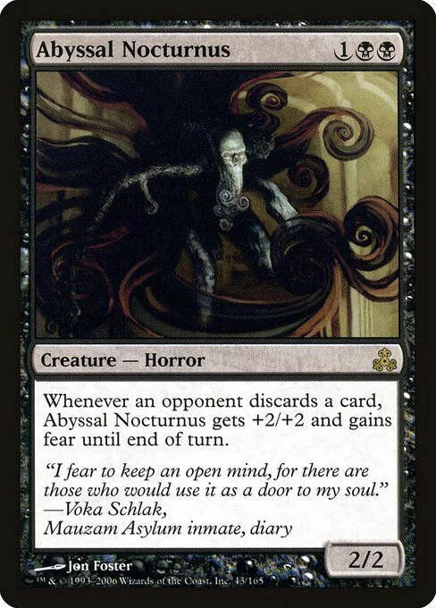 Abyssal Nocturnus, carta Magic di tipo Creature — Horror illustrata da Jon Foster