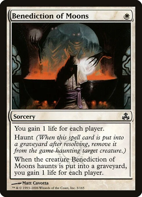 Benediction of Moons, carta Magic di tipo Sorcery illustrata da Matt Cavotta