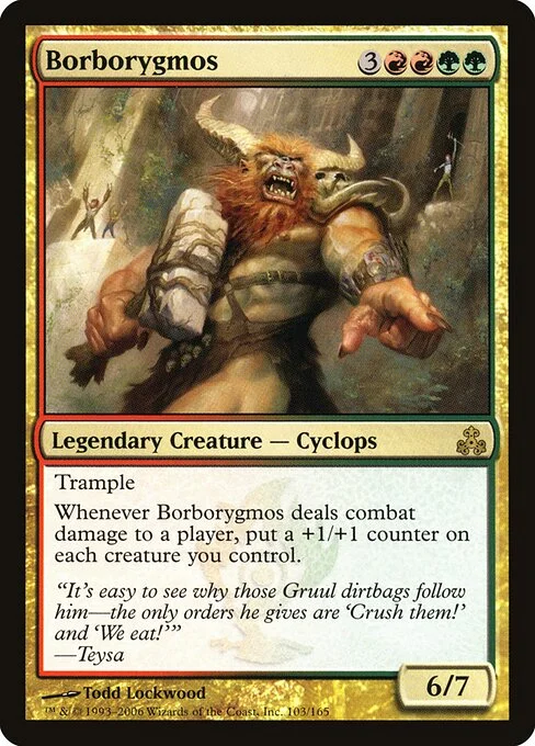 Borborygmos, carta Magic di tipo Legendary Creature — Cyclops illustrata da Todd Lockwood