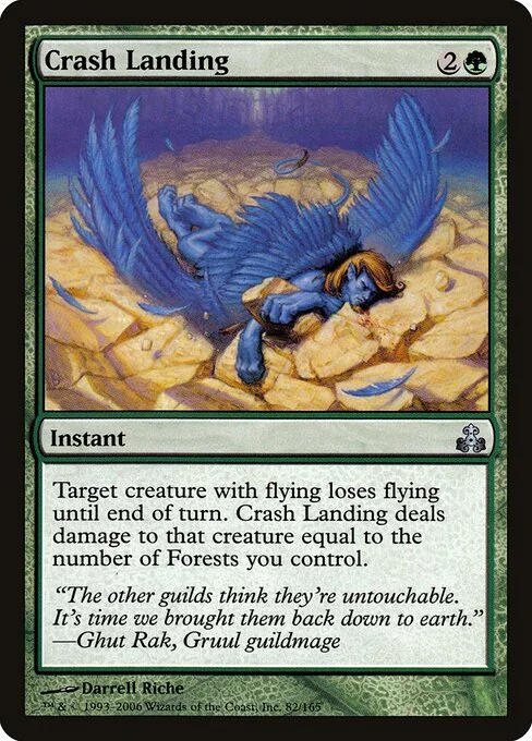 Crash Landing, carta Magic di tipo Instant illustrata da Darrell Riche
