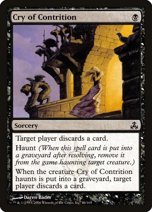 Cry of Contrition, carta Magic di tipo Sorcery illustrata da Daren Bader