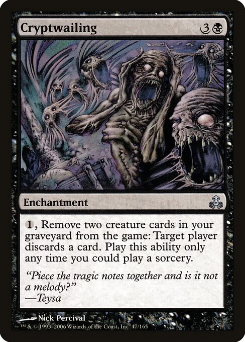 Cryptwailing, carta Magic di tipo Enchantment illustrata da Nick Percival