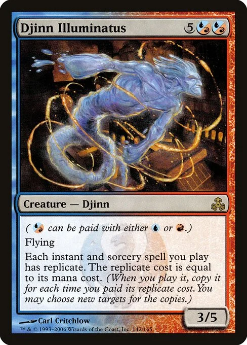 Djinn Illuminatus, carta Magic di tipo Creature — Djinn illustrata da Carl Critchlow