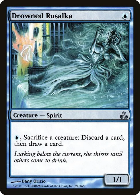 Drowned Rusalka, carta Magic di tipo Creature — Spirit illustrata da Dany Orizio