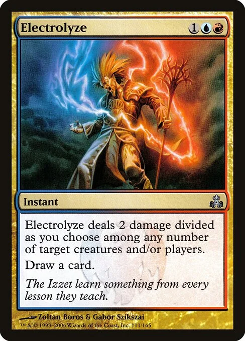Electrolyze, carta Magic di tipo Instant illustrata da Zoltan Boros & Gabor Szikszai