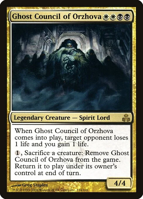 Ghost Council of Orzhova, carta Magic di tipo Legendary Creature — Spirit illustrata da Greg Staples