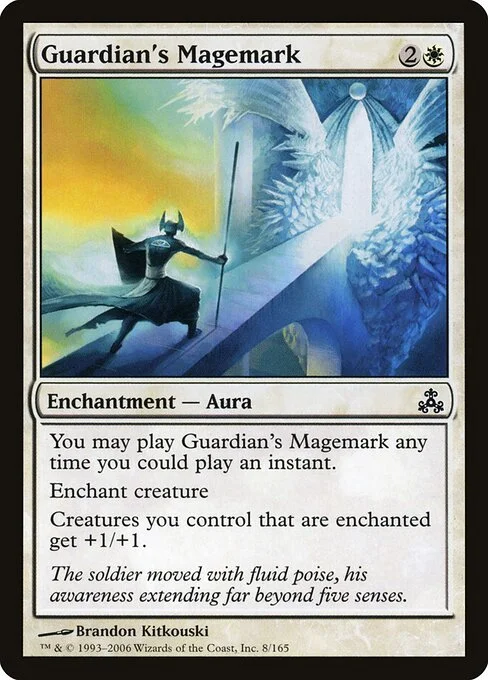 Guardian's Magemark, carta Magic di tipo Enchantment — Aura illustrata da Brandon Kitkouski