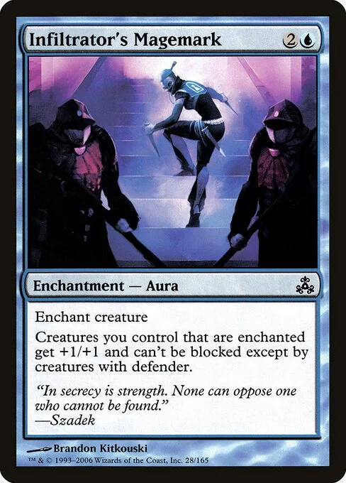 Infiltrator's Magemark, carta Magic di tipo Enchantment — Aura illustrata da Brandon Kitkouski
