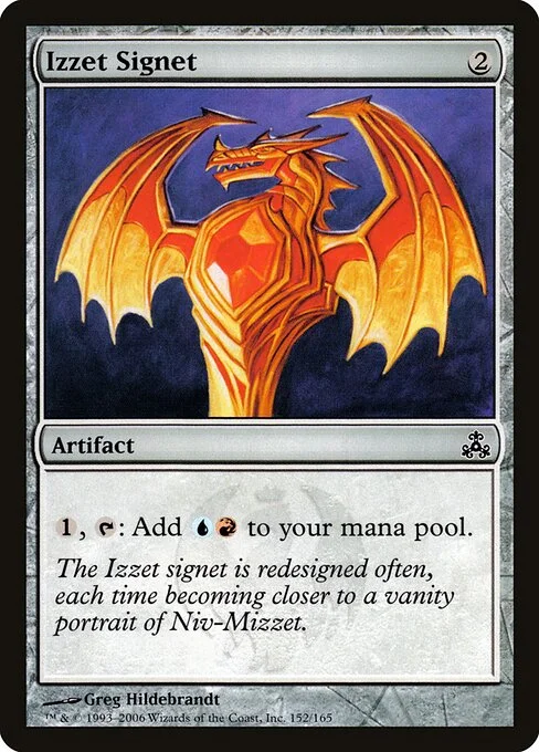 Izzet Signet, carta Magic di tipo Artifact illustrata da Greg Hildebrandt