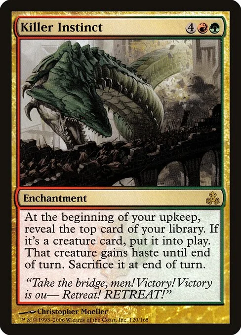 Killer Instinct, carta Magic di tipo Enchantment illustrata da Christopher Moeller