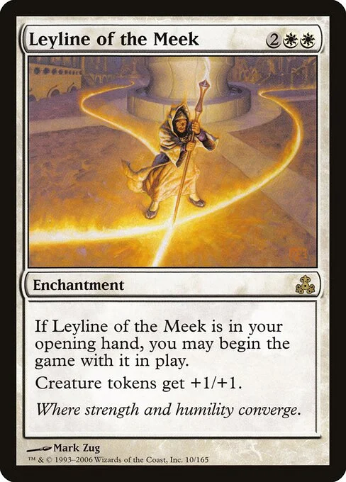 Leyline of the Meek, carta Magic di tipo Enchantment illustrata da Mark Zug