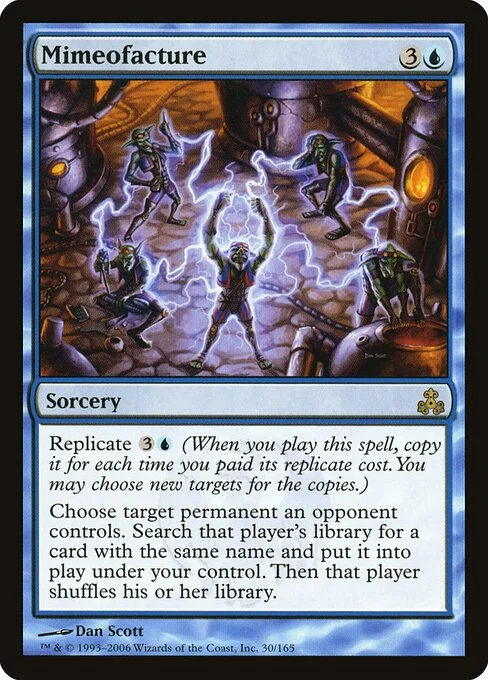Mimeofacture, carta Magic di tipo Sorcery illustrata da Dan Murayama Scott