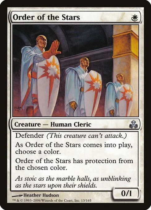 Order of the Stars, carta Magic di tipo Creature — Human Cleric illustrata da Heather Hudson