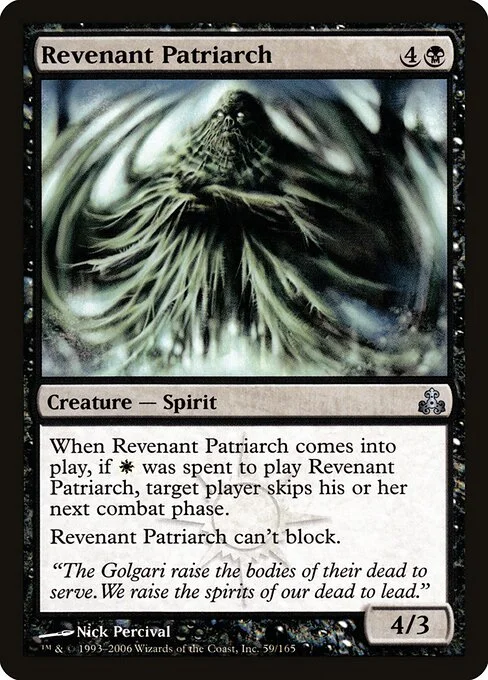 Revenant Patriarch, carta Magic di tipo Creature — Spirit illustrata da Nick Percival
