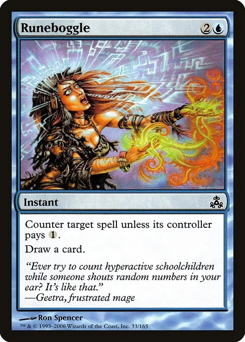 Runeboggle, carta Magic di tipo Instant illustrata da Ron Spencer