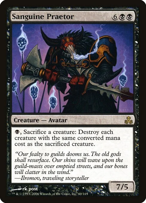 Sanguine Praetor, carta Magic di tipo Creature — Avatar Praetor illustrata da rk post