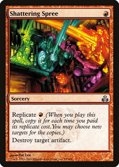 Shattering Spree, carta Magic di tipo Sorcery illustrata da Pat Lee