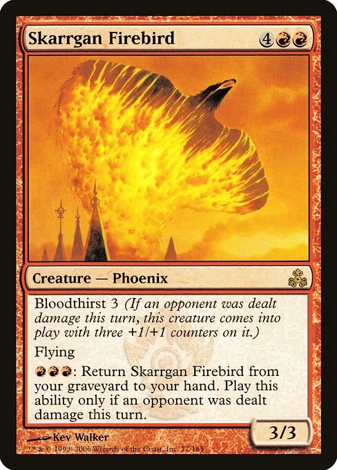 Skarrgan Firebird, carta Magic di tipo Creature — Phoenix illustrata da Kev Walker