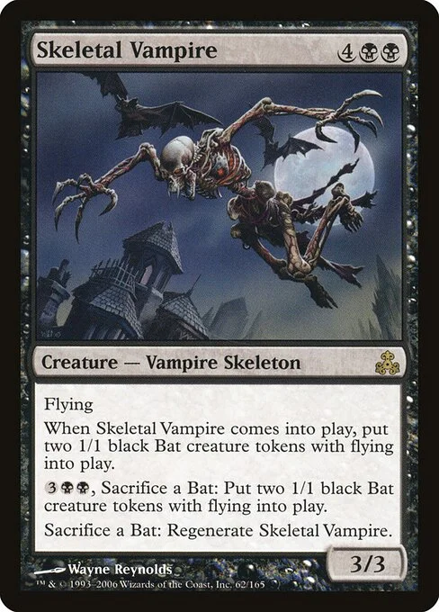 Skeletal Vampire, carta Magic di tipo Creature — Vampire Skeleton illustrata da Wayne Reynolds