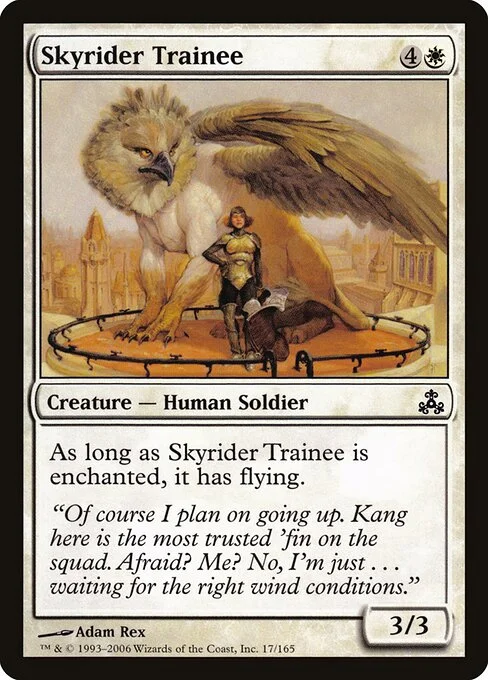 Skyrider Trainee, carta Magic di tipo Creature — Human Soldier illustrata da Adam Rex