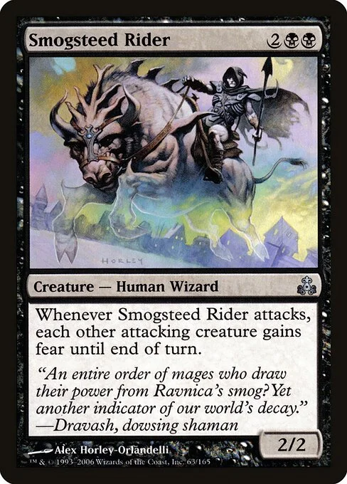 Smogsteed Rider, carta Magic di tipo Creature — Human Wizard illustrata da Alex Horley-Orlandelli