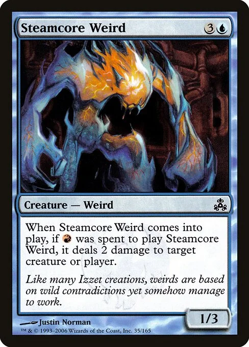 Steamcore Weird, carta Magic di tipo Creature — Weird illustrata da Justin Norman