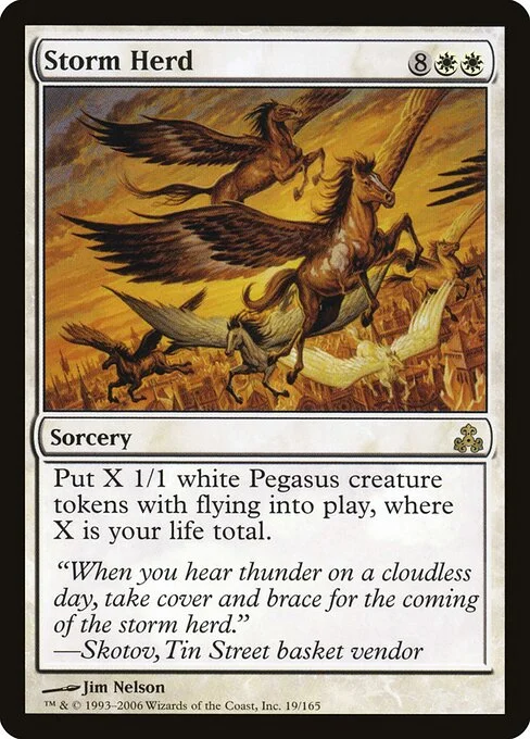 Storm Herd, carta Magic di tipo Sorcery illustrata da Jim Nelson