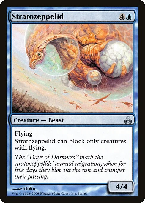 Stratozeppelid, carta Magic di tipo Creature — Beast illustrata da Ittoku