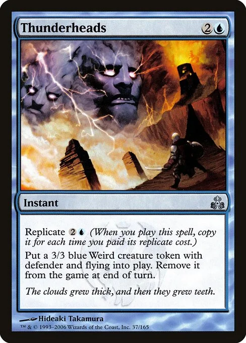 Thunderheads, carta Magic di tipo Instant illustrata da Hideaki Takamura