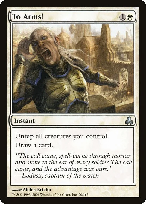 To Arms!, carta Magic di tipo Instant illustrata da Aleksi Briclot