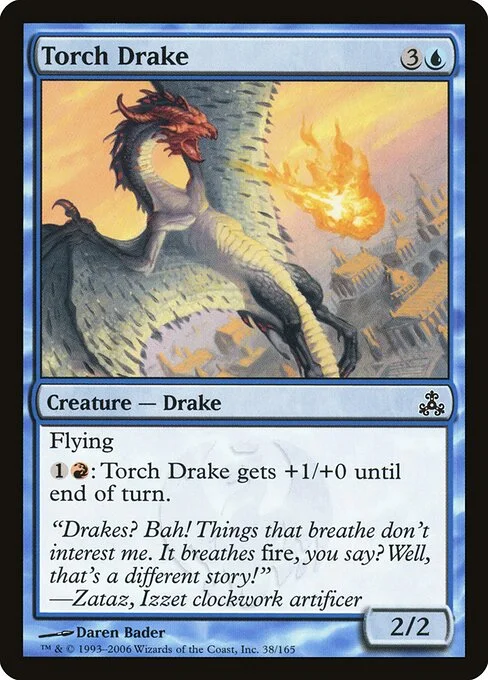 Torch Drake, carta Magic di tipo Creature — Drake illustrata da Daren Bader