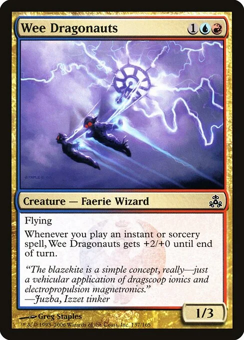 Wee Dragonauts, carta Magic di tipo Creature — Faerie Wizard illustrata da Greg Staples