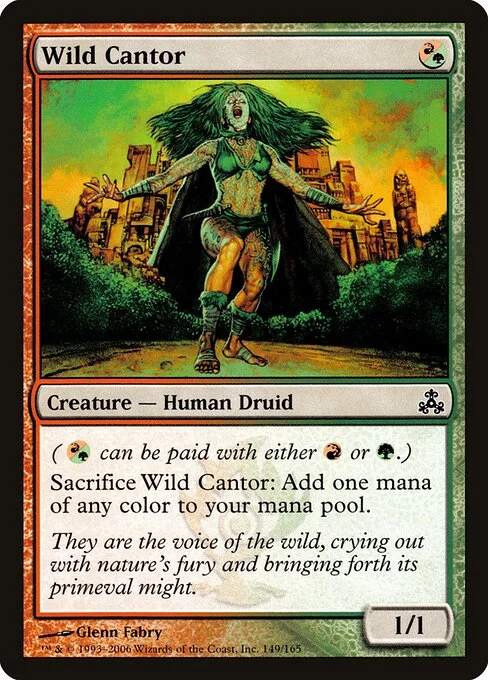 Wild Cantor, carta Magic di tipo Creature — Human Druid illustrata da Glenn Fabry