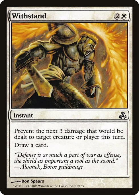 Withstand, carta Magic di tipo Instant illustrata da Ron Spears