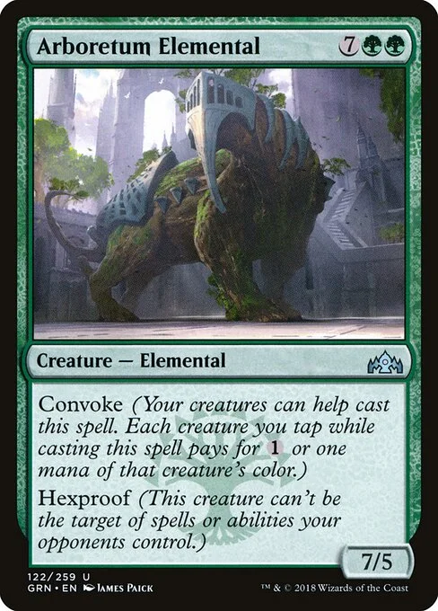 Arboretum Elemental, carta Magic di tipo Creature — Elemental illustrata da James Paick