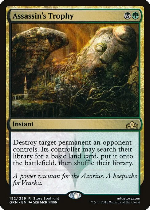 Assassin's Trophy, carta Magic di tipo Instant illustrata da Seb McKinnon
