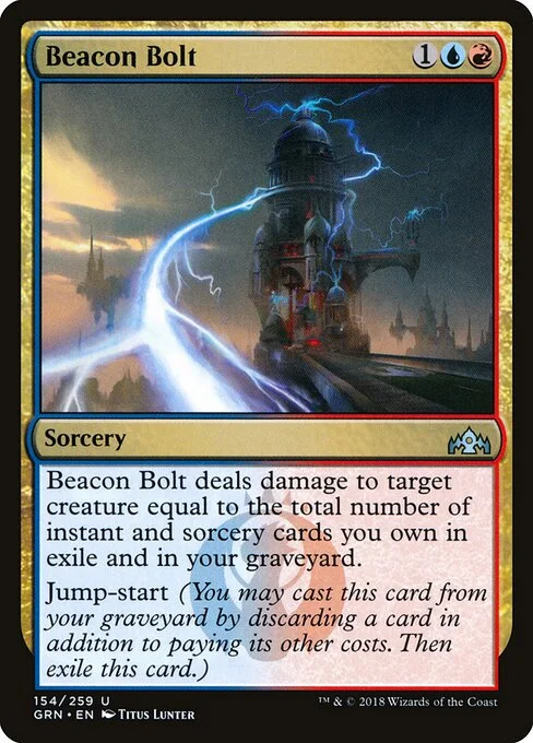 Beacon Bolt, carta Magic di tipo Sorcery illustrata da Titus Lunter