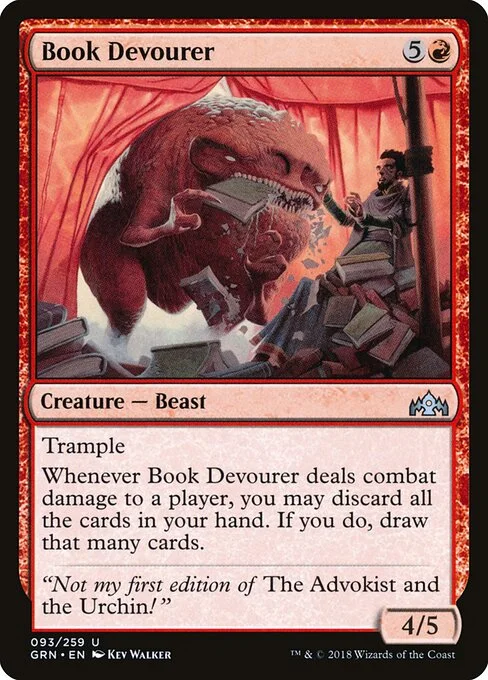 Book Devourer, carta Magic di tipo Creature — Beast illustrata da Kev Walker