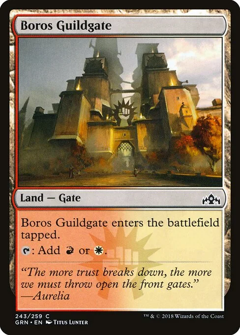 Boros Guildgate, carta Magic di tipo Land — Gate illustrata da Titus Lunter