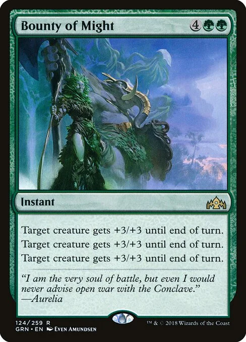Bounty of Might, carta Magic di tipo Instant illustrata da Even Amundsen