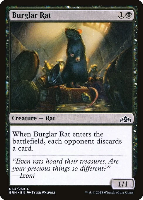 Burglar Rat, carta Magic di tipo Creature — Rat illustrata da Tyler Walpole