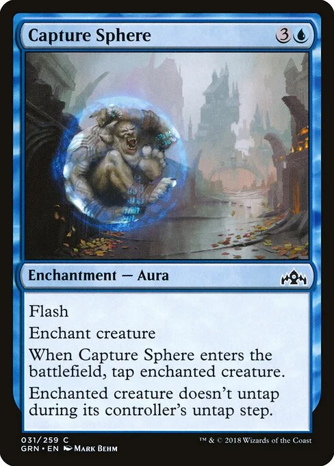 Capture Sphere, carta Magic di tipo Enchantment — Aura illustrata da Mark Behm