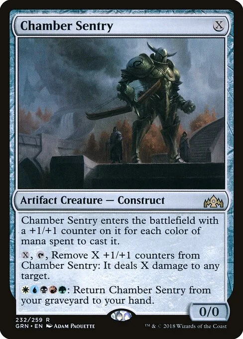 Chamber Sentry, carta Magic di tipo Artifact Creature — Construct illustrata da Adam Paquette