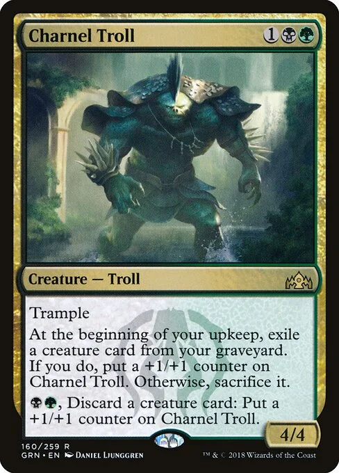 Charnel Troll, carta Magic di tipo Creature — Troll illustrata da Daniel Ljunggren