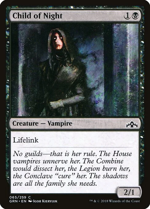 Child of Night, carta Magic di tipo Creature — Vampire illustrata da Igor Kieryluk