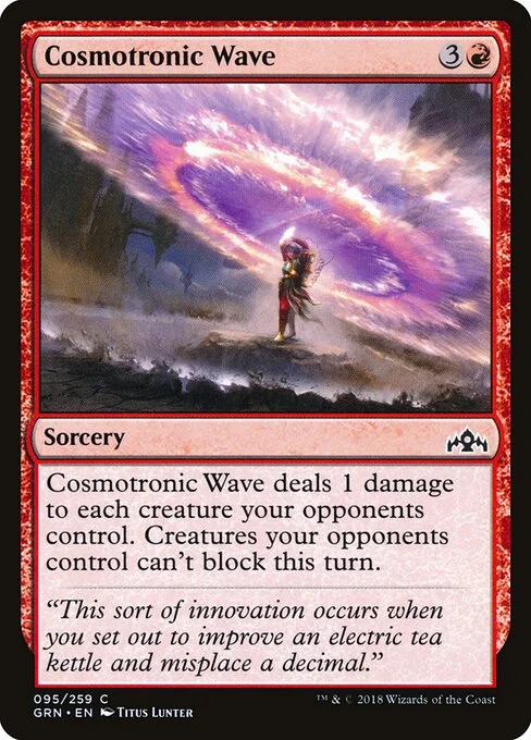 Cosmotronic Wave, carta Magic di tipo Sorcery illustrata da Titus Lunter