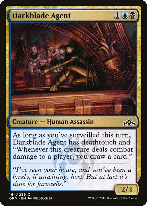 Darkblade Agent, carta Magic di tipo Creature — Human Assassin illustrata da Joe Slucher