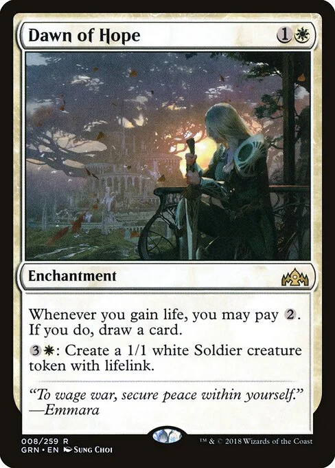 Dawn of Hope, carta Magic di tipo Enchantment illustrata da Sung Choi