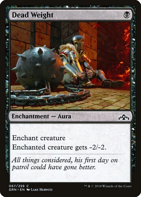 Dead Weight, carta Magic di tipo Enchantment — Aura illustrata da Lake Hurwitz